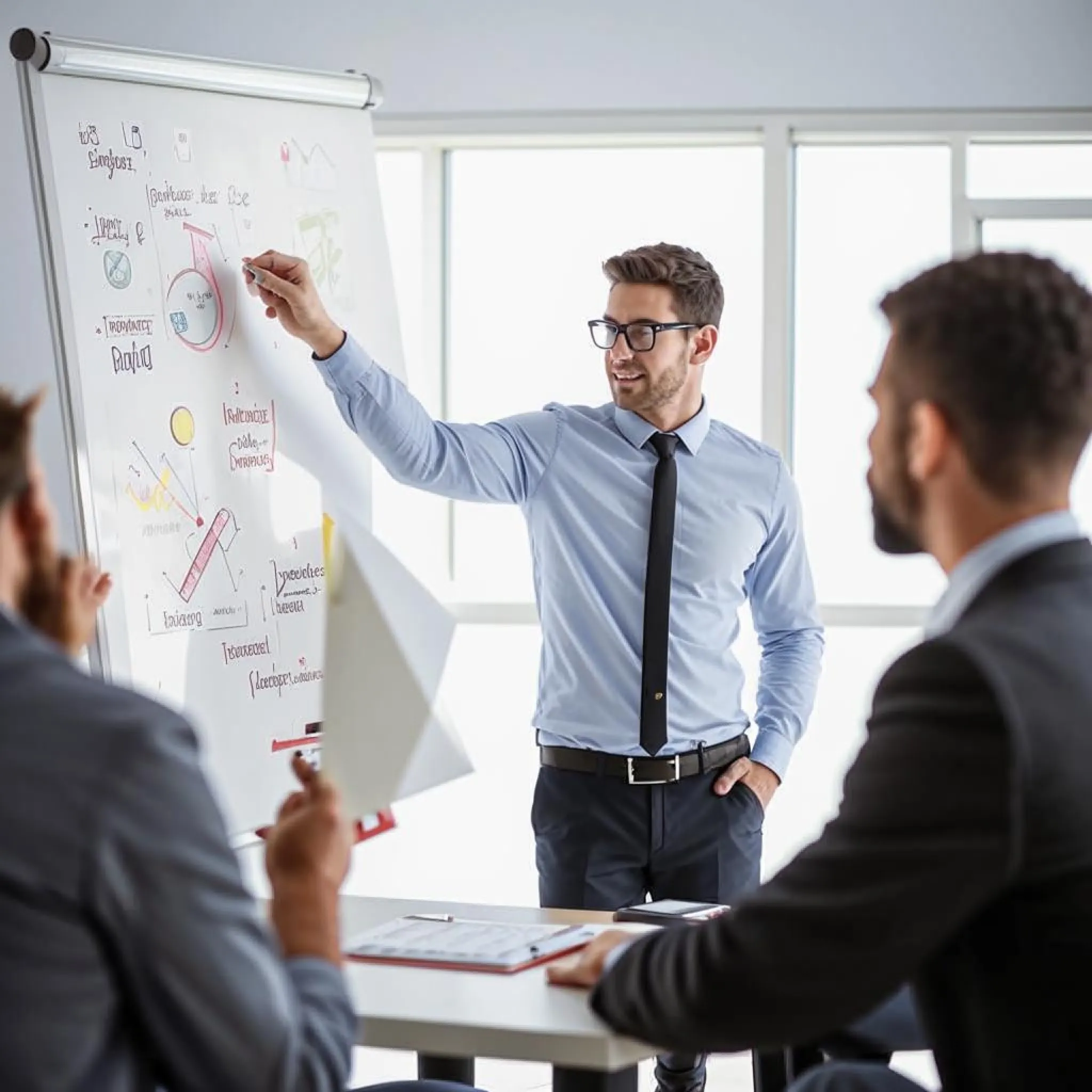 Nauczyciel prowadzący warsztaty biznesowe